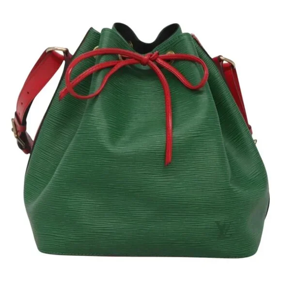 LOUIS VUITTON Epi Petit Noe Shoulder Bag Bicolor Green Red M44147 LV Auth - Picture 4 of 15